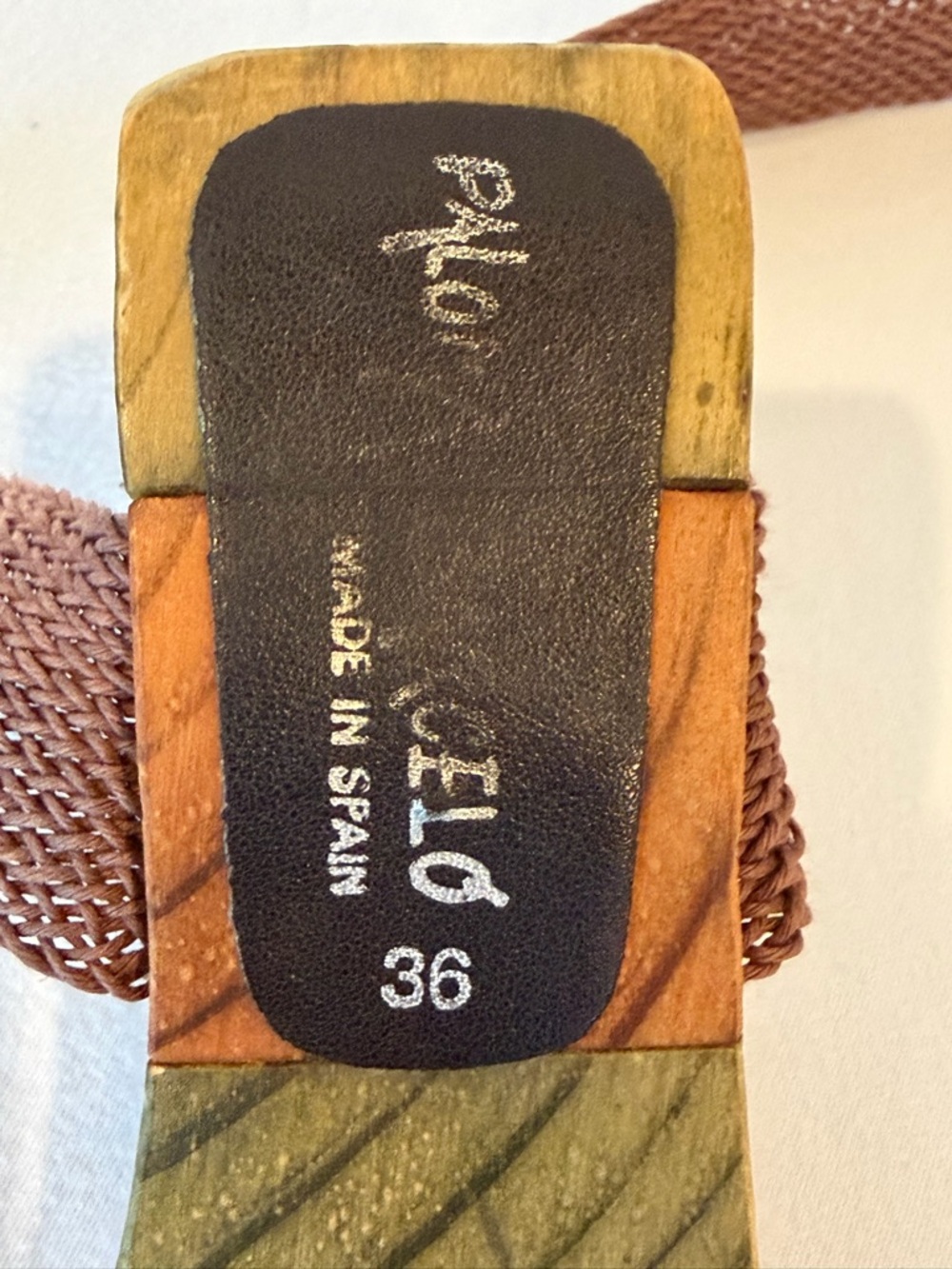 Paloma Barceló Jigsaw Wooden Wedge, Rope&Leather laces, rivets, 36, EUC - Picture 11 of 12